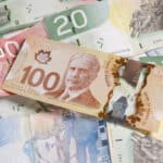 Paper Canadian currency of various denominations