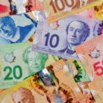 Canadian Dollars bills