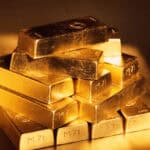 Stacked gold bars